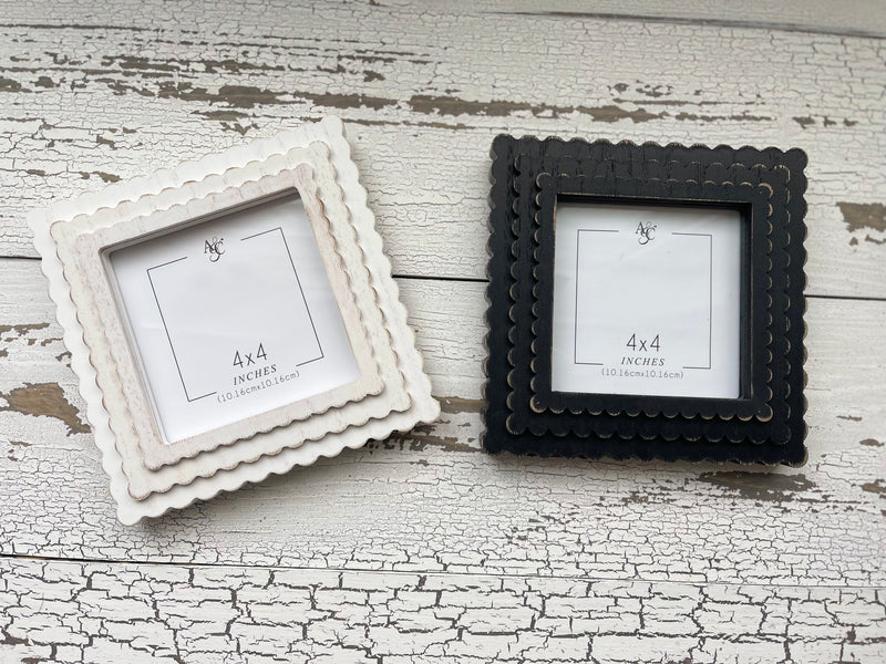 Scalloped Wooden Picture Frame