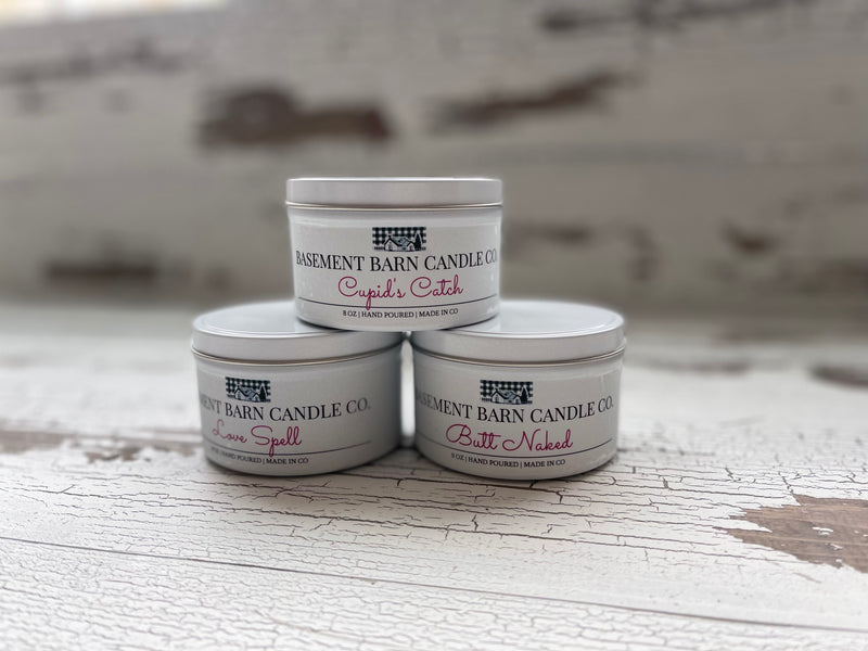 White Tin Candle