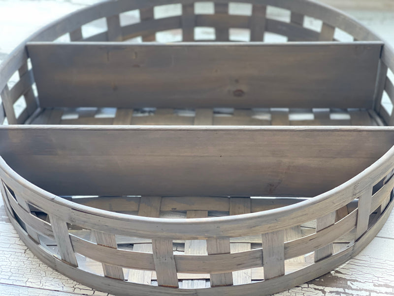 Woven 2-Level Circular Shelf