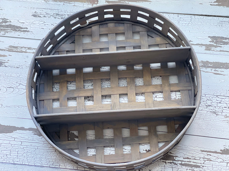 Woven 2-Level Circular Shelf