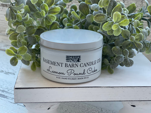 White Tin Candle
