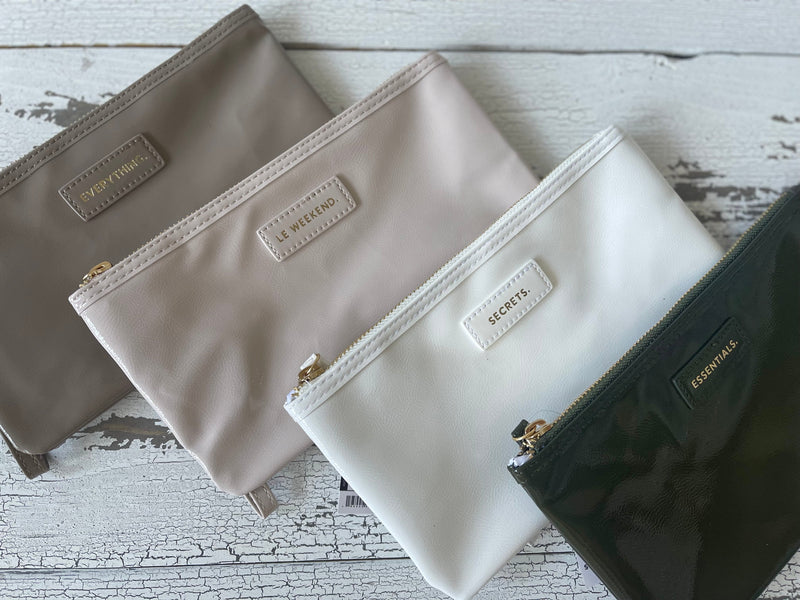 Pleather Zipper Pouch