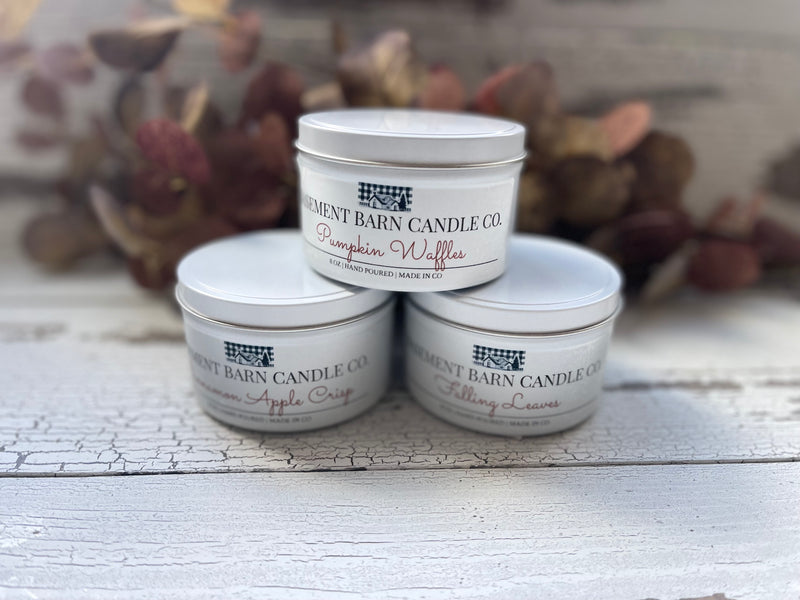 White Tin Candle