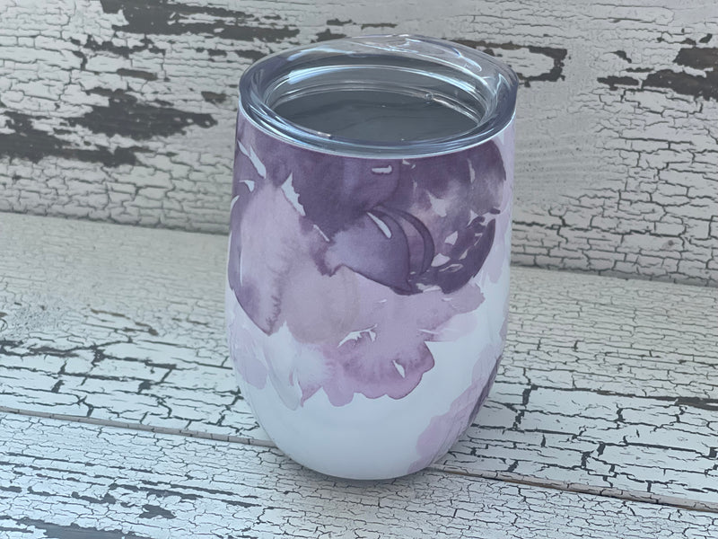 Floral Wine Tumbler
