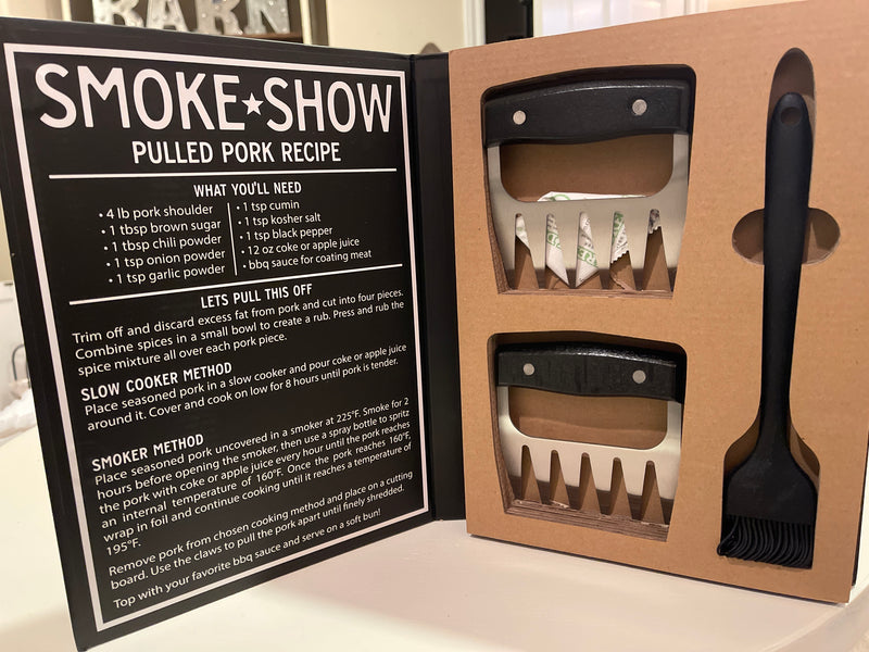 Pig Out BBQ Meat Claw and Brush Set