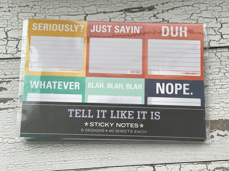 Sticky Note set of 6