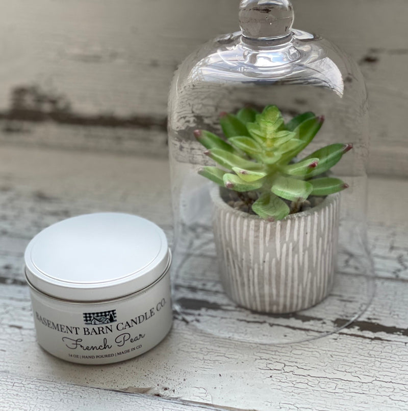 White Tin Candle