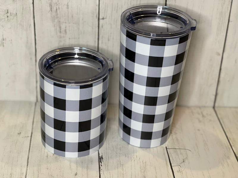 Buffalo Plaid Drink Tumbler