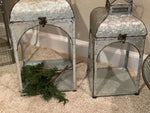 Galvanized Lantern Set