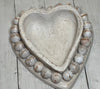Beaded Heart Candle Bowl