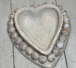 Beaded Heart Candle Bowl