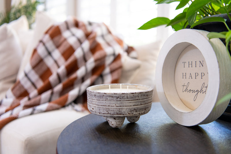 Clawfoot Clay Bowl Candle