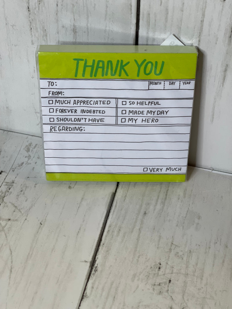 Thank You Sticky Notes