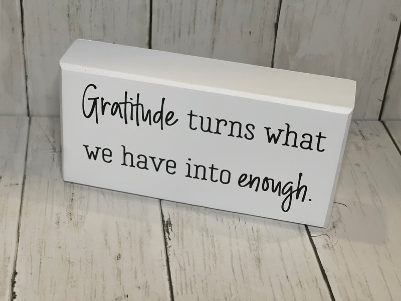 Gratitude Wooden Sign